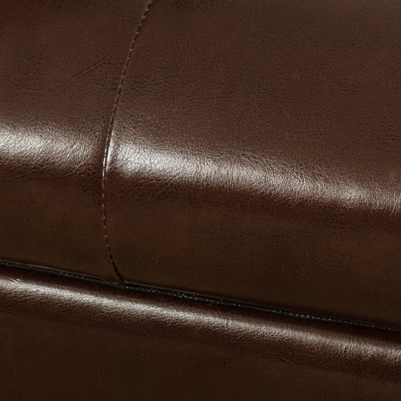 Kernie 24.21" Wide Faux Leather Tufted Rectangle Storage Ottoman