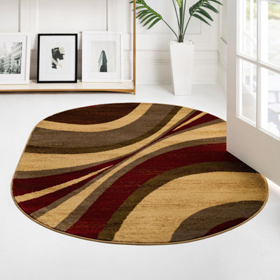 Ivetta Abstract Beige Area Rug