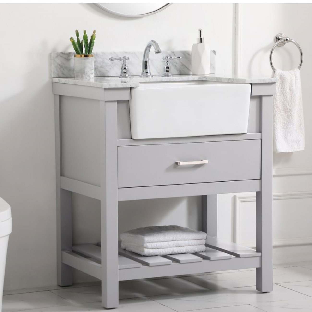 Pelaghia 30'' Single Bathroom Vanity, Gray