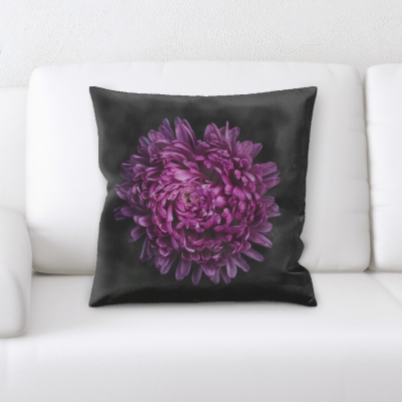 Flowers Microsuede Throw Pillow