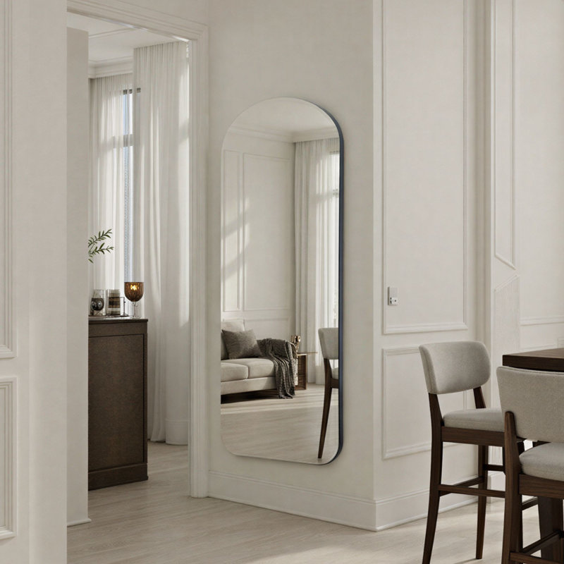 Soho Curved Arch Full Length Mirror, 149.86 cm H x 60.96 cm W    , Black 