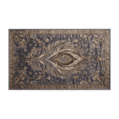 Machine Washable Gray Area Rug