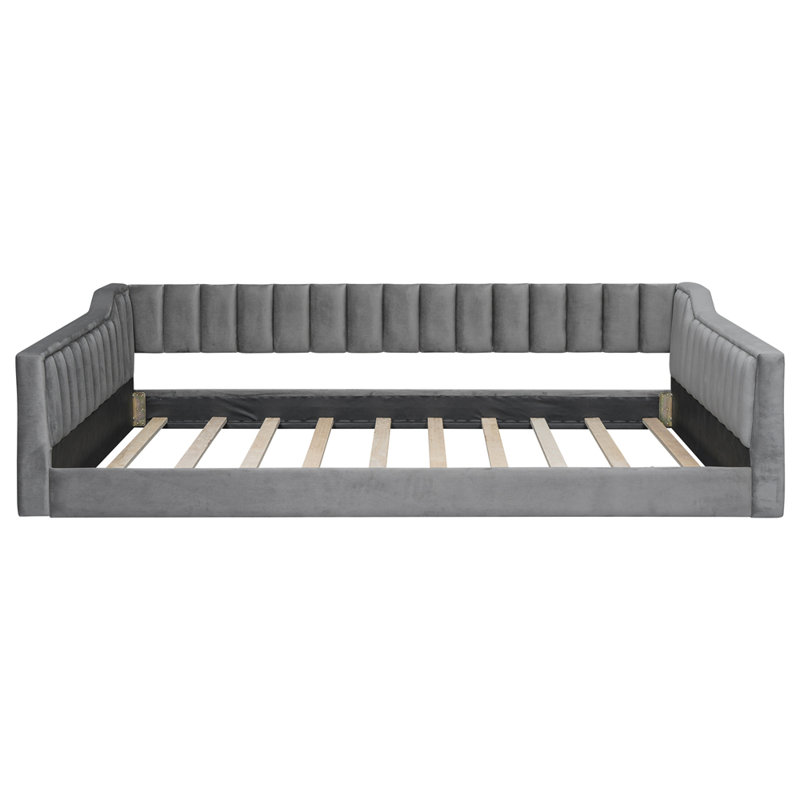 Upholstery Daybed and Side Storage pocket, Full XL, Gray