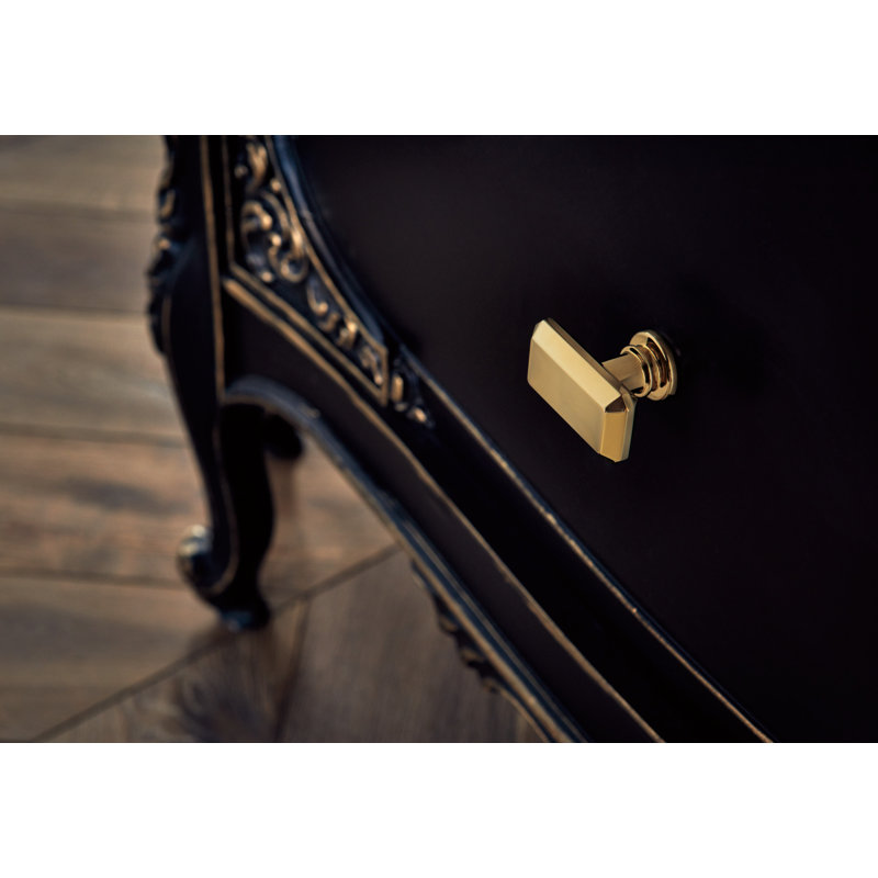 Invari® Rectangle Knob, Polished Gold