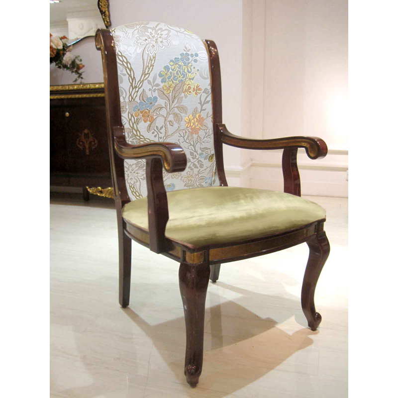 Chaise avec accoudoirs en bois massif Casoyer