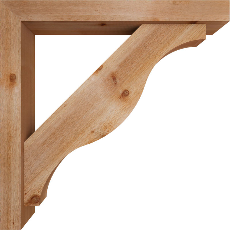 Support Funston Block avec support décalé, 44 x 44, Cèdre rouge occidental de l 6 po (scié brut)