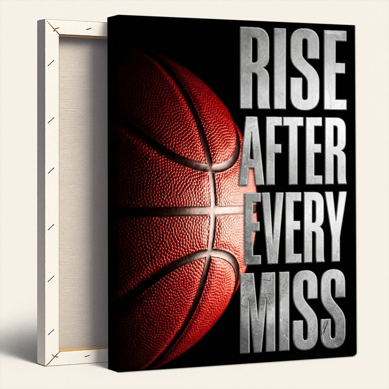 «Rise After Every Miss», reproduction d'art sur toile, ensemble de 1, Wrapped Canvas, H 48 po x l 36 po
