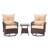 3 Pieces Patio Swivel Rocker Rattan Chairs, Outdoor Swivel Rocking Chairs With 1 Rattan Coffee Table, 360 Degree Swivel Patio Chairs For Lawn, Garden, Porch-109264708