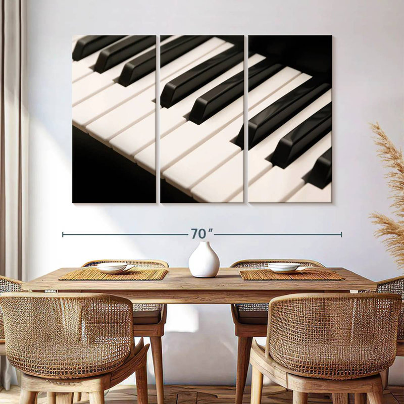 Abarca Notes Of Piano Keys, H 24 po x l 38 po
