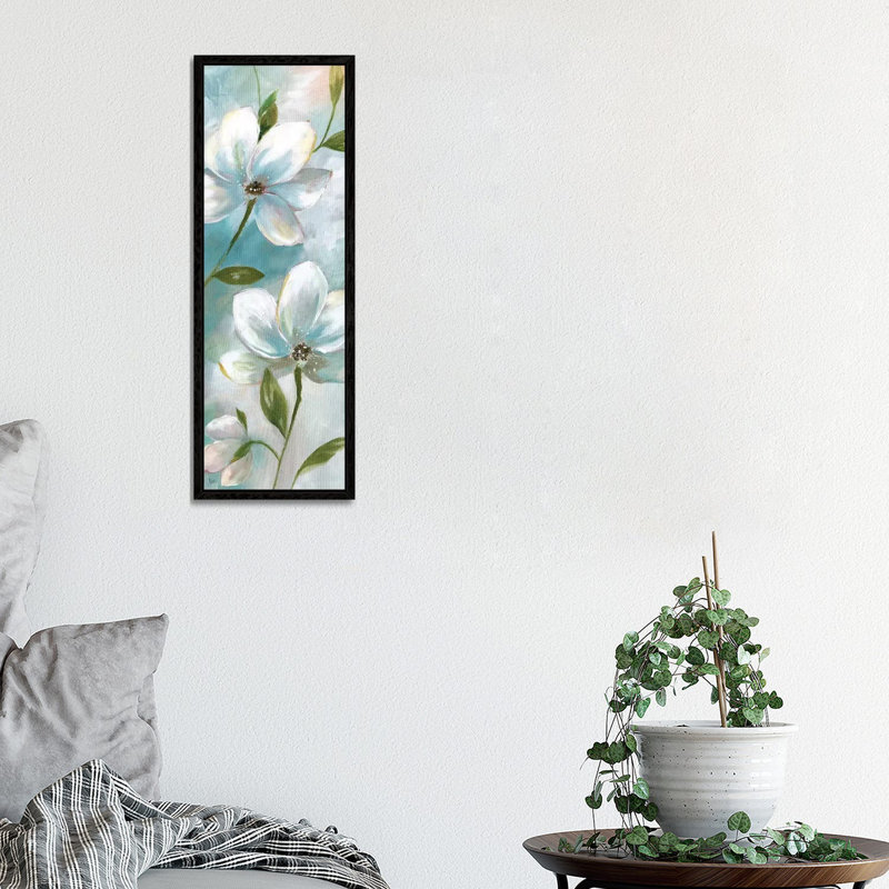Spring Promise I by Nan - Panoramic Print on Canvas, 30.48 cm H x 91.44 cm W, Black Framed