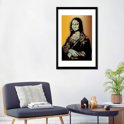 Mona Lisa 2025 - reproduction d'art murale - papier d'art encadré