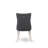 Dallas Parson Kitchen Chairs, Button Tufted Back with Nailhead Trim, Platinum Gray Polyester Fabric Upholstered Dining Chairs, Set of 2, Linen White-1233070010