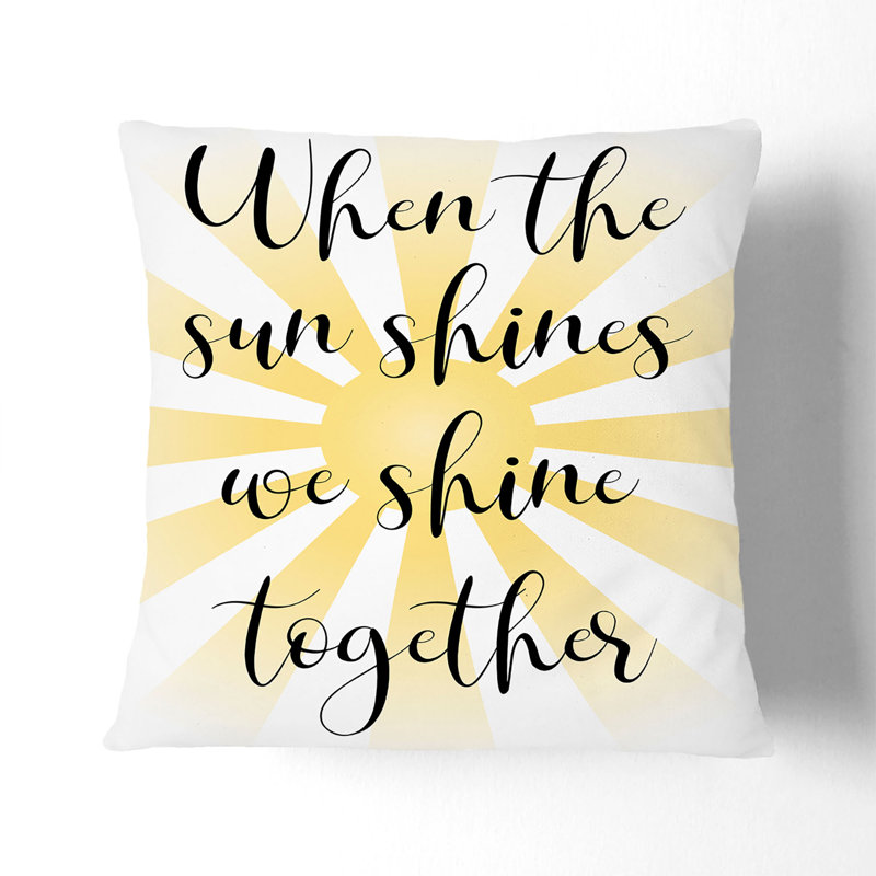 When the Sun Shines Scatter Cushion, 40cm H x 40cm W x 15cm D