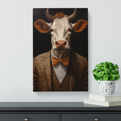 Cow In A Suit No.5 - No Frame Print