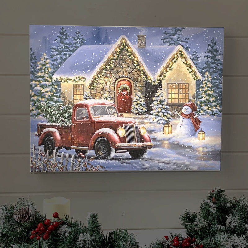 Voie lumineuse de Noël 18 x 24 entièrement imprimée à DEL ColorChange