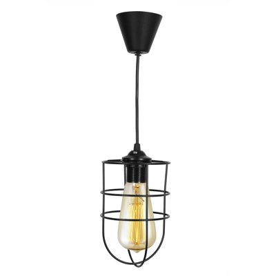 1 - Light Black Urn Pendant