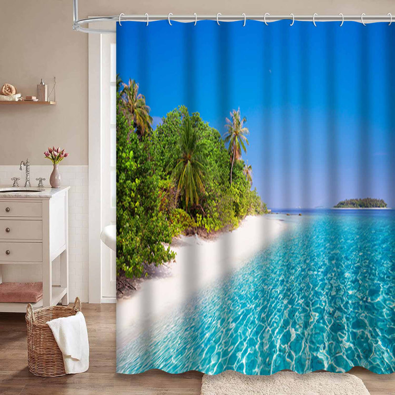 Palmiers d'eau tropicale avec 12 crochets, L 72 po x l 78 po