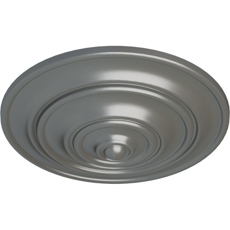 Médaillon de plafond Endurathane Berkshire, P 15 3/4 po x P 3 7/8 po x P 3/4 po (convient aux auvents jusqu'à 7 po), fini craquelé Americana peint à la main