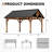 15 Ft. W x 13 Ft. D Solid Wood Hardtop Patio Gazebo-126350510-66777535
