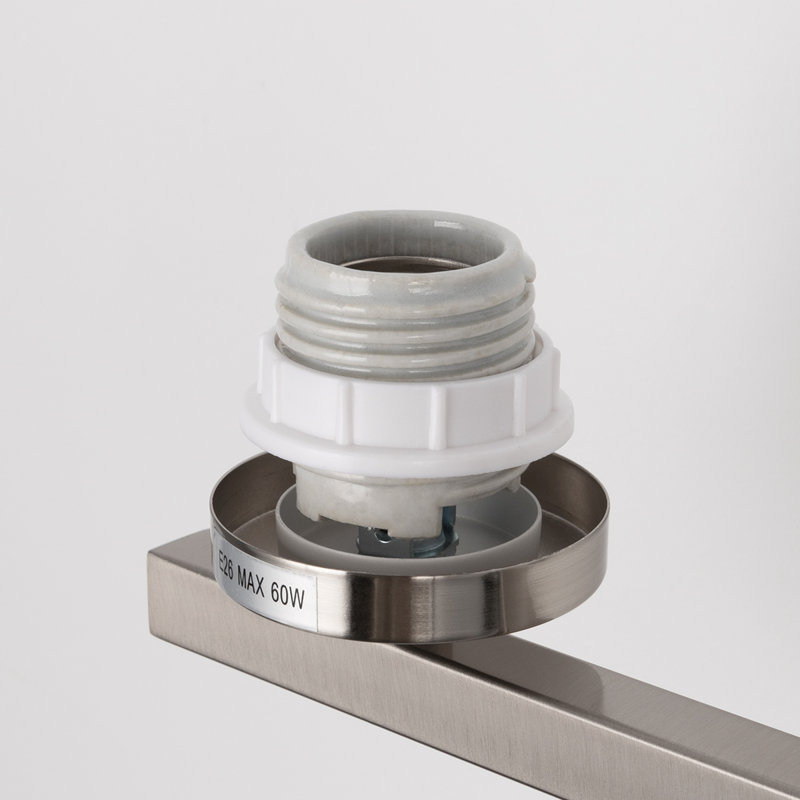 Éclairage pour meuble-lavabo à intensité variable Ellysen, Nickel brossé, 4