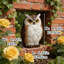 Statue de jardin hibou