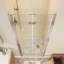 Portes de douche pliantes sans cadre en chrome avec verre transparent-121700079