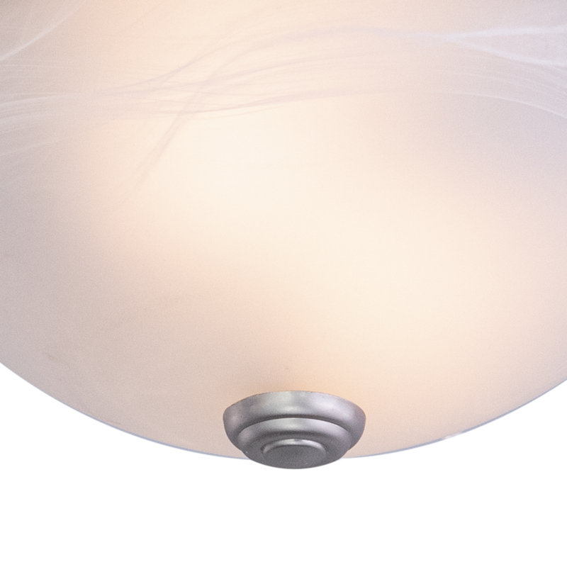 Northledge Glass Flush Mount, Brushed Nickel, 4.5" H x 11" W x 11" D