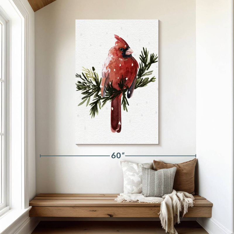 Brampt Cardinal With Snow I, 48" H x 32" W