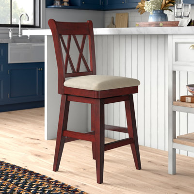 Fortville Swivel Upholstered Counter Stool