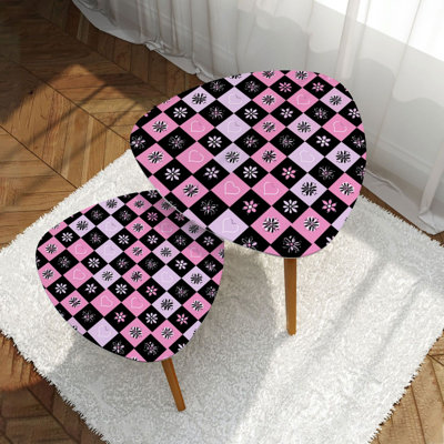 Ensemble de 2 tables basses gigognes Triangle