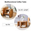 Table basse à fonctions multiples - Élégante, améliore la décoration intérieure Autocollants hexagonaux et rangement pour une surface pratique, une addition moderne facile d'entretien