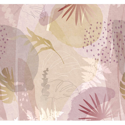 Superfresco Easy Abstract Leaf Print To Order Fixed Size 2.8m x 3m Mural