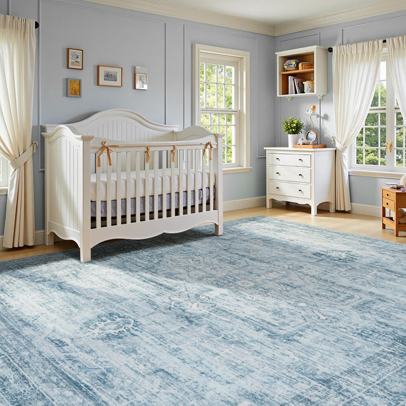 Tapis bleu 8 pi x 10 pi
