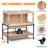 39-in Wooden Hamster Cage Movable Habitat With Storage Stand