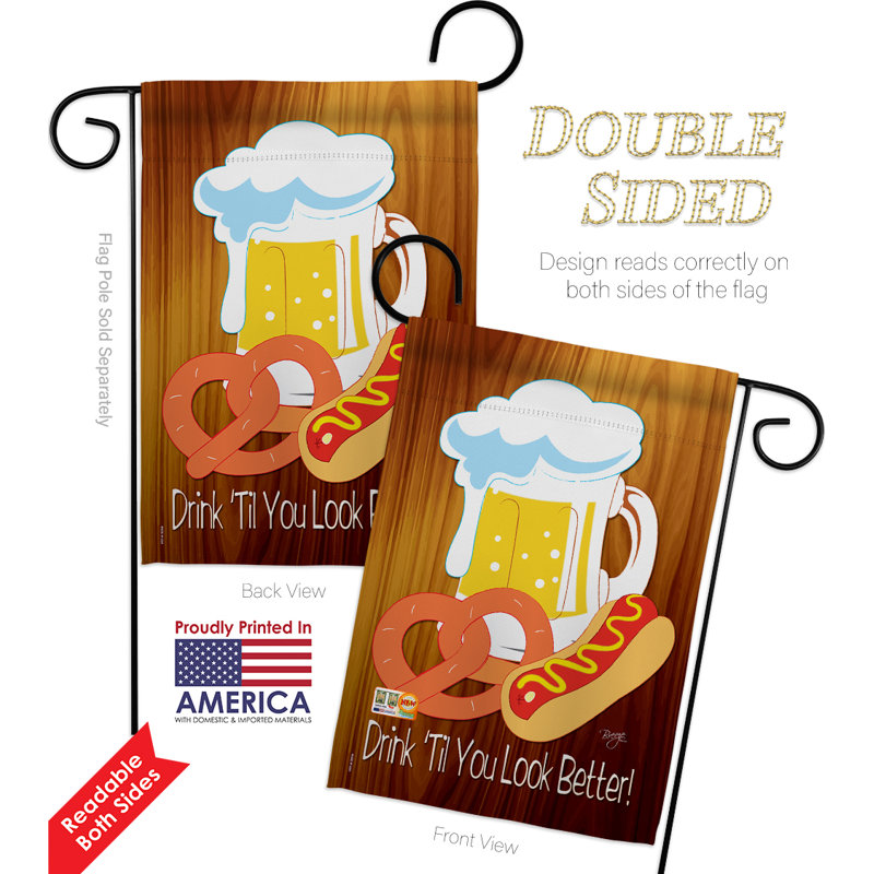 Double Sided 18.5'' H x 13'' W Polyester Flag Set