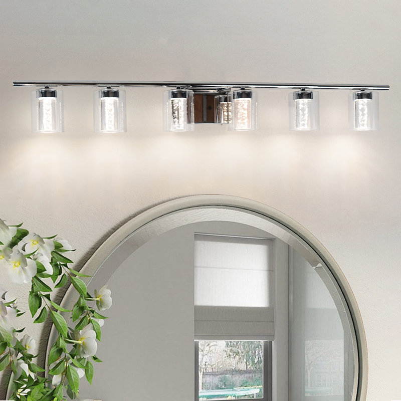 Wobna Dimmable Vanity Light, Brushed Nickel, 6