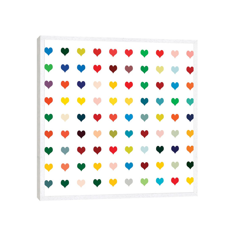 Black Heart by Shelley Lake - Gallery-Wrapped Canvas Giclée on Canvas, White Framed, 45.72 cm H x 45.72 cm W