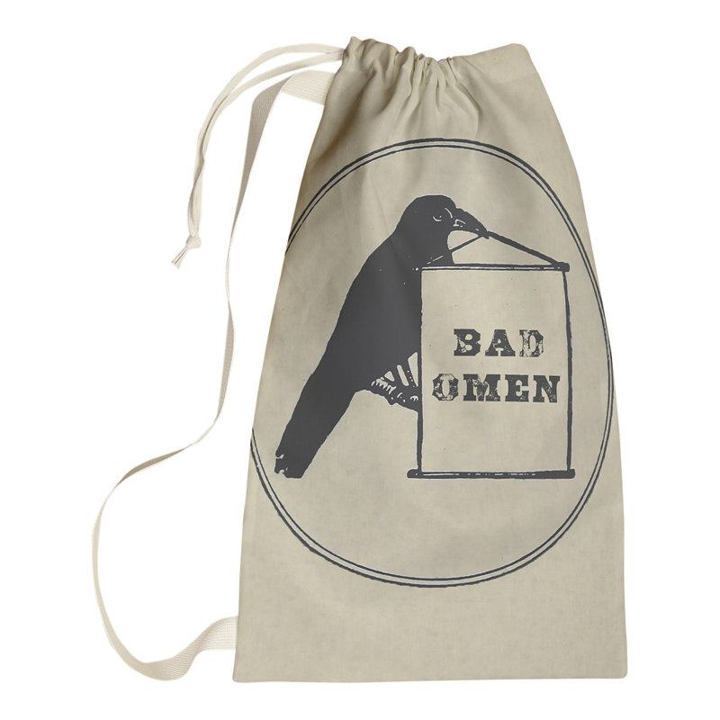 Sac à linge Hansard Bad Omen Raven, Grand (H 76,5 po x l 29,5 po x P 1,5 po)