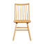 Ensemble de table de salle à manger décontractée en chêne naturel 5 pièces et 4 chaises d'appoint en bois Windsor-600377005