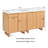 60" Double Bathroom Vanity With Resin Top-787655443