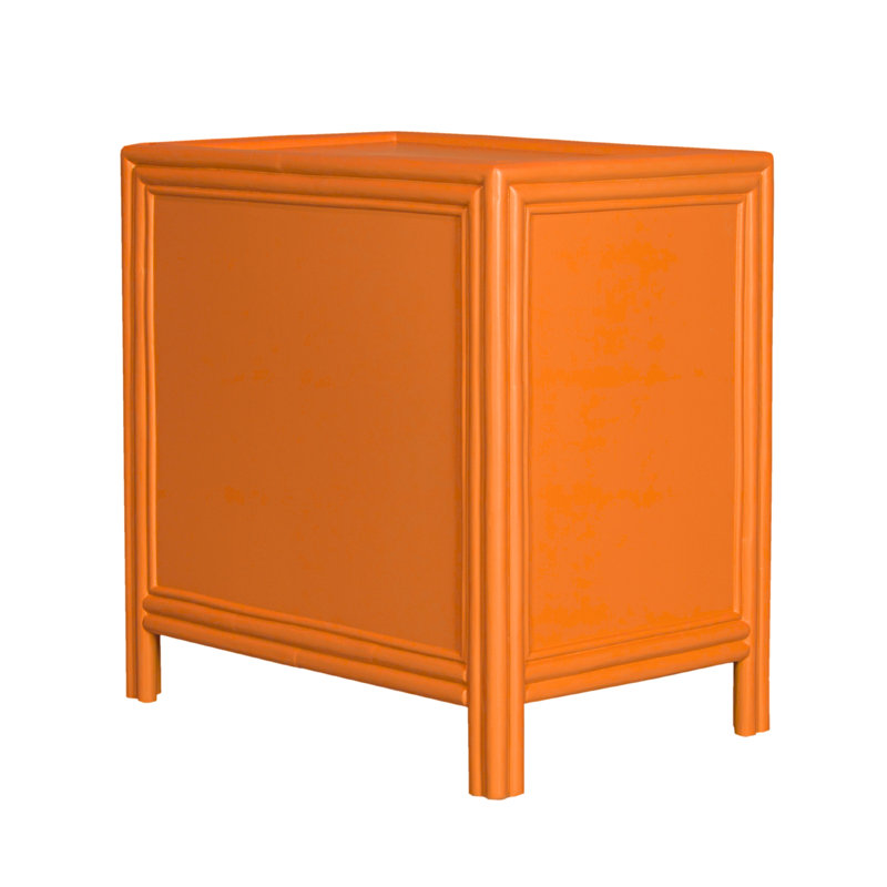 Clara Collection 1 - Drawer Nightstand, Citrus Orange