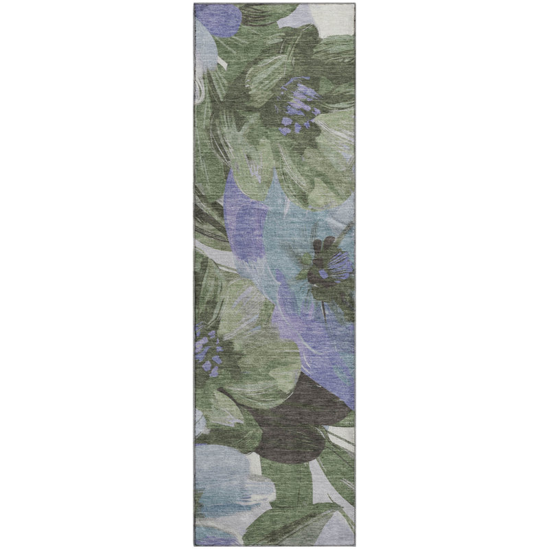Premium Machine Washable Northdale AMF1487 Floral Rug, Runner 2'3" x 7'6"
