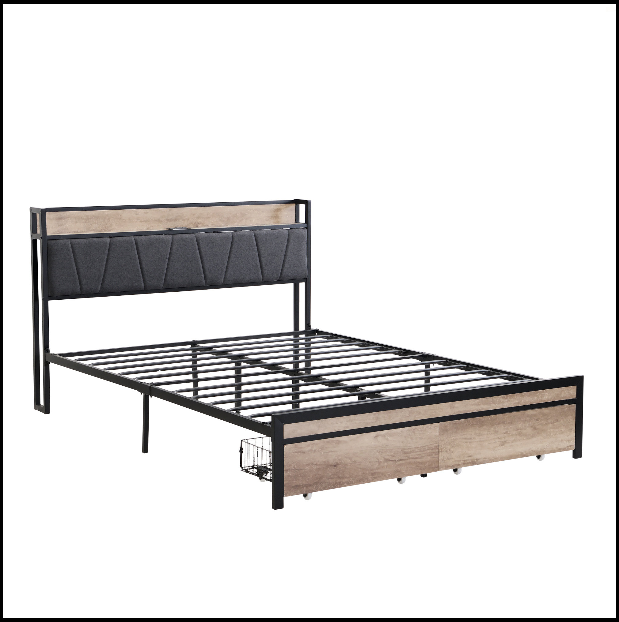 17 Stories Full Metal Platform Bed Frame - Wayfair Canada