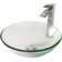 Giovanni Giovanni 6" H Round Glass Vessel Bathroom Sink with 12" H Faucet