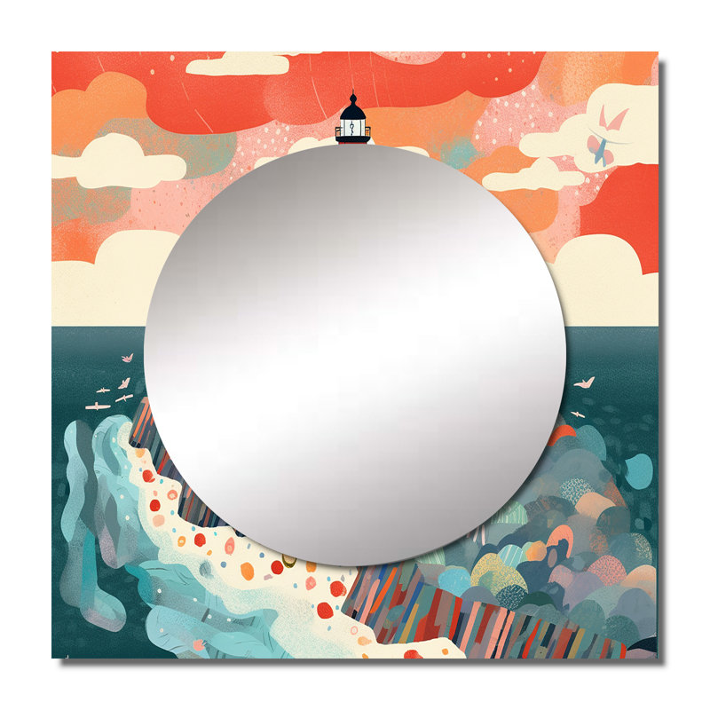 Phare côtier I - décoration murale carrée Coastal, 23 po x 23 po