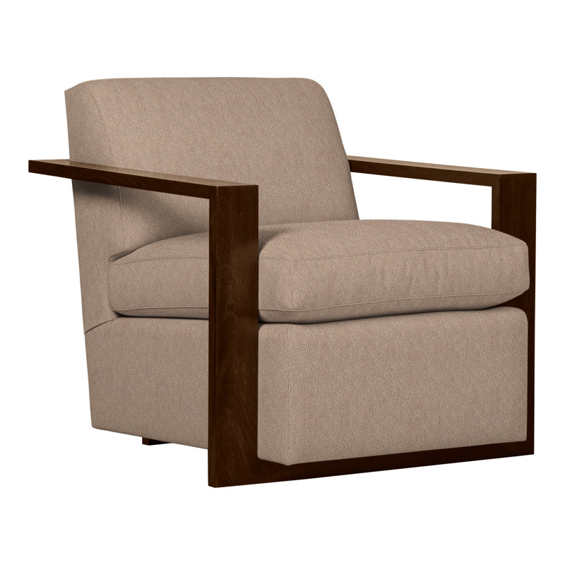 Thom Filicia Home 32" Wide Upholstered Armchair, Havana, Navada Mushroom