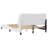 vidaXL Bed Frame without Mattress Hvar White 137x190 cm Faux Leather-2030857291-2030857288