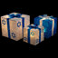 Boîte-cadeau 3 pièces Hanoukka blanche et bleue scintillante 12 po