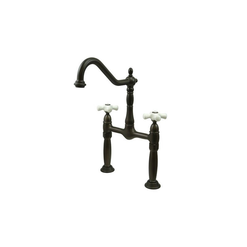 Victorian Vessel Sink Bathroom Faucet, Dark Bronze