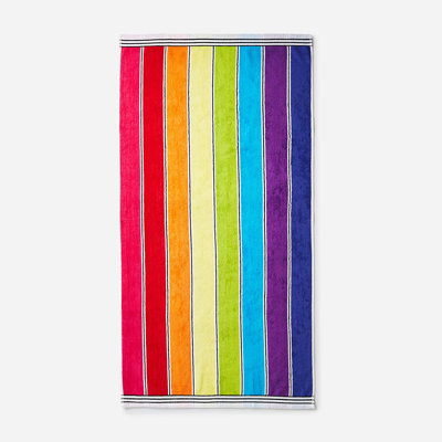 Theon Stripe Rainbow Beach Towel